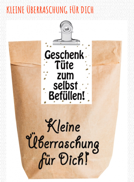 Wunderle Wundertüte zum selbst Befüllen, Kleine Überraschung für Dich, Geschenkideen, Verpackung, gefertigt in Werkstätten für behinderte Menschen, detailverliebt