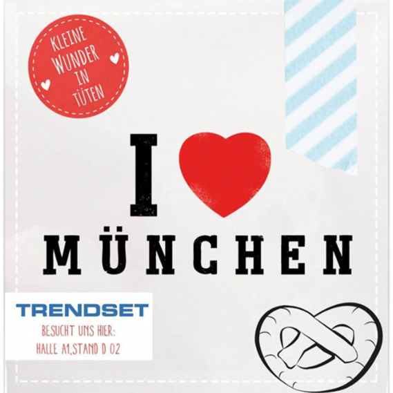 Wunderle, Wundertüte, I love München-Wundertüte, Geschenkideen, Lieblingstadt, für Städtereisende, gefertigt in Werkstätten für behinderte Menschen, Trendset München