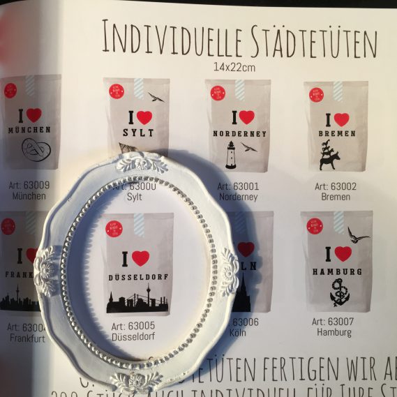 Wunderle Katalog, Städtetüten, I love Düsseldorf, Geschenkideen, die kleinen Gesten