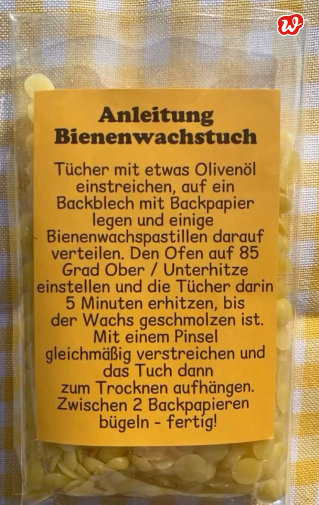 Wunderle Anleitung Bienenwachstücher nah