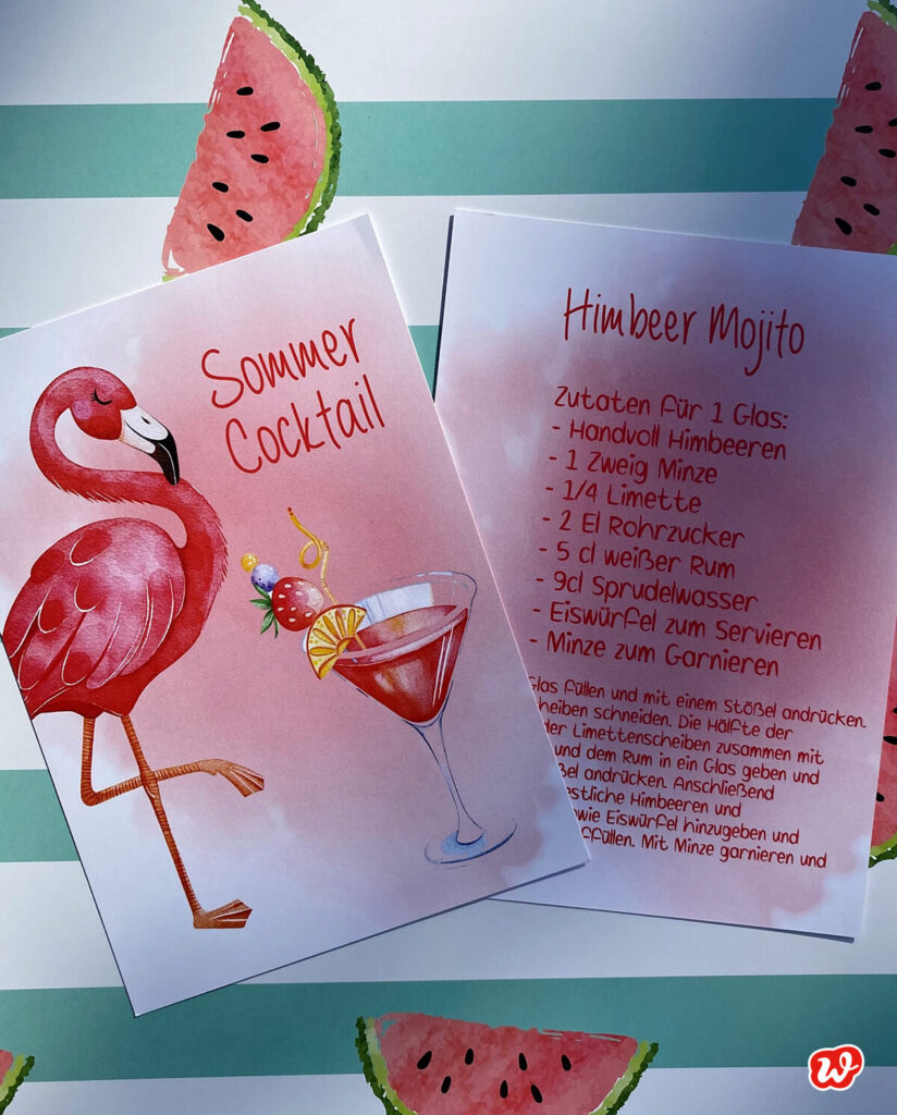 Sommer Cocktail Postkarte