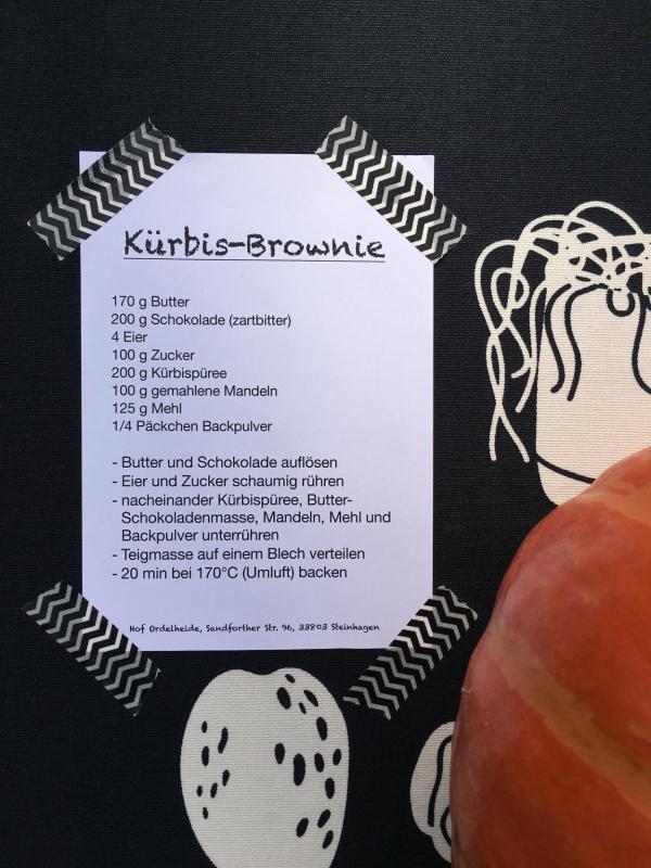 Kürbis-Brownie, Rezept, lecker, Herbstküche, Empfehlung, Kürbisparade