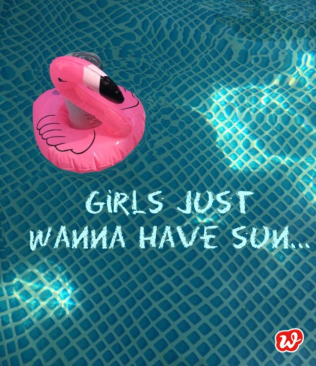 Pool, Sommer, Flamingo, girls just wanna have fun, Lebenslust