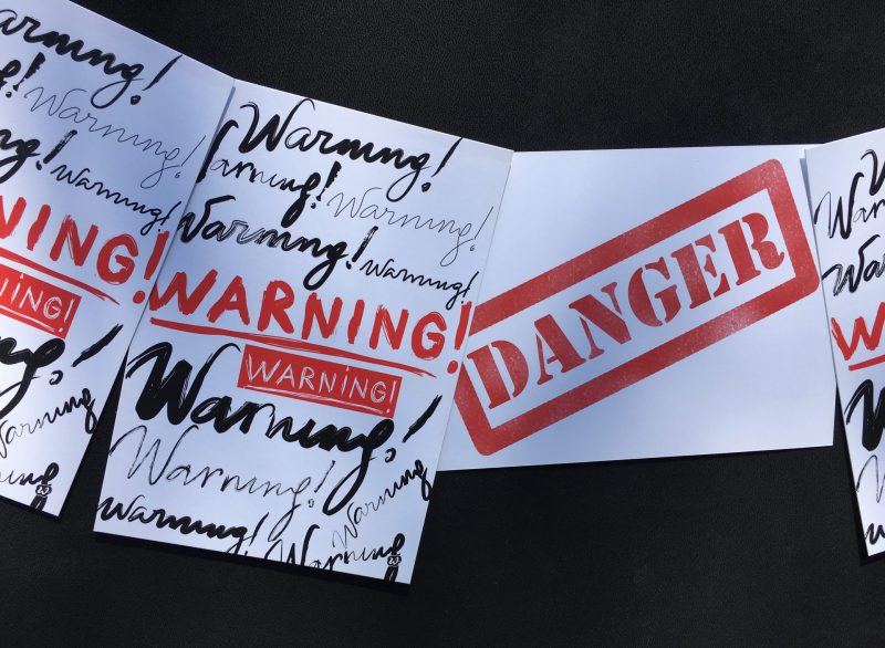 Warning, Danger, Postkarte, Wunderledetail, Geschenk, Kleinigkeit, Mitbringsel