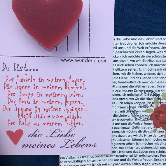 Wunderle FÜR DICH Postkarte, Detail, Du bist....