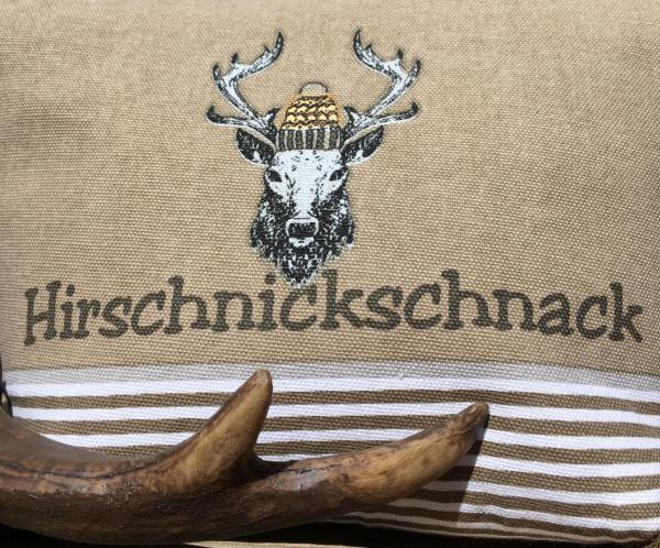 Wunderle, Kosmetiktasche, Hirschnickschnack, Geschenkideen, Detail mit Geweih