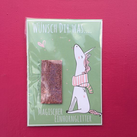 Wunderle, Wunderle Einhornposkarte, Magischer Einhornglitter, Wünsch dir was, Colour your january, die kleinen Dinge, Einhornliebe