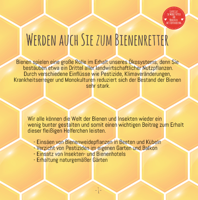 Wunderle Katalog, Bienenrettung, Save the bees, Info über Bienen