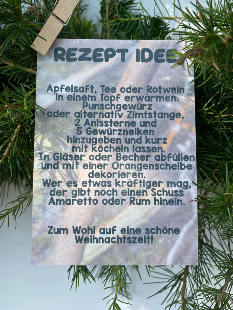 Wunderle Postkarte Rezept Idee