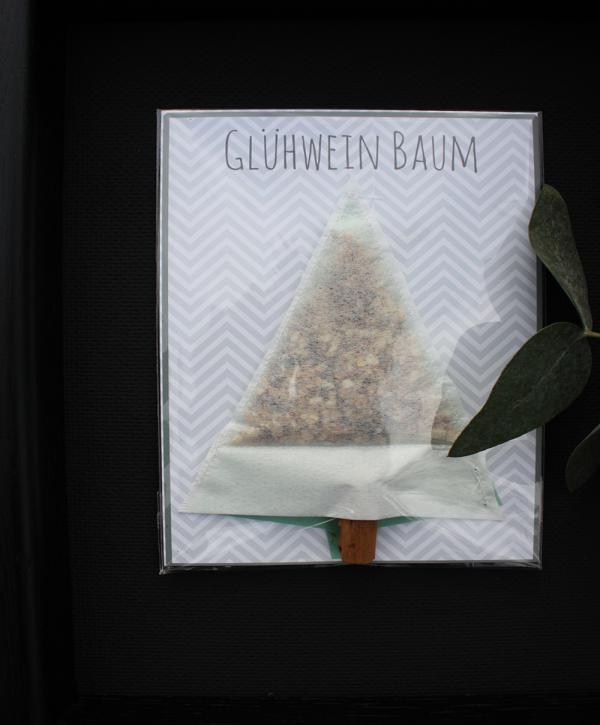 Glühweinbaum-Karte, Kleinigkeit, Geschenk, Mitbringsel, Geschenkideen, lecker