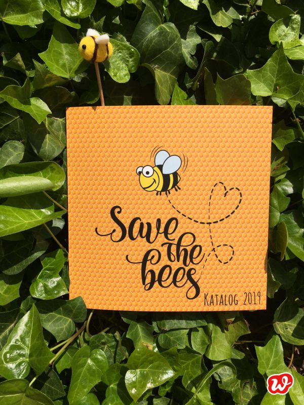 Wunderlekatalog, Save the bees, Bienenrettung, Geschenk, geschenkideen, gefertigt in Werkstätten für Menschen mit Behinderung, Bienenretter