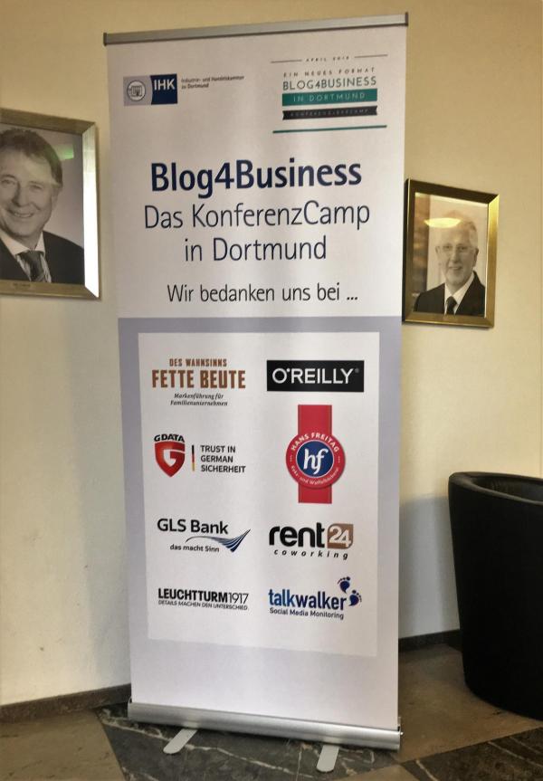 Blog4Business, Banner, Sponsoren Konferenz Camp, IHK zu Dortmund