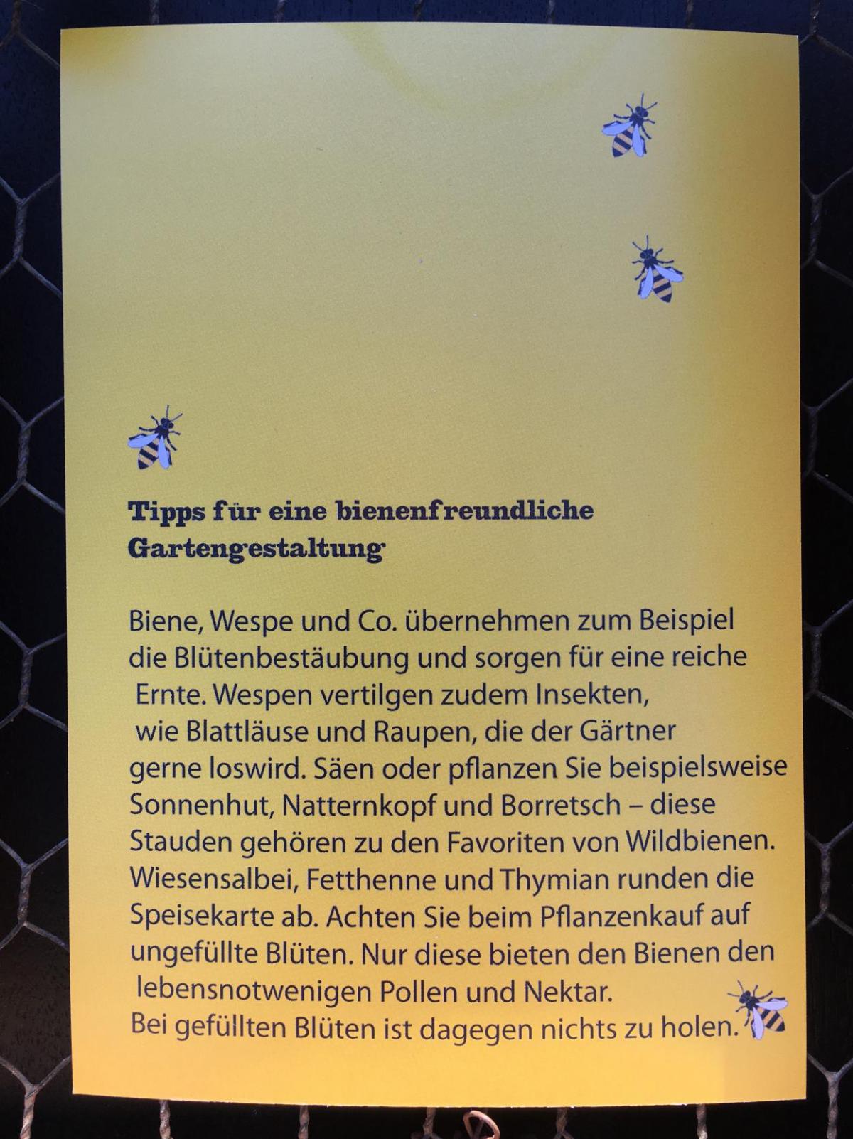 Postkarte Bienenfreundliche Gartengestaltung, Bienenrettung, Wunderle, gefertigt in Werkstätten für behinderte Menschen, Geschenkideen