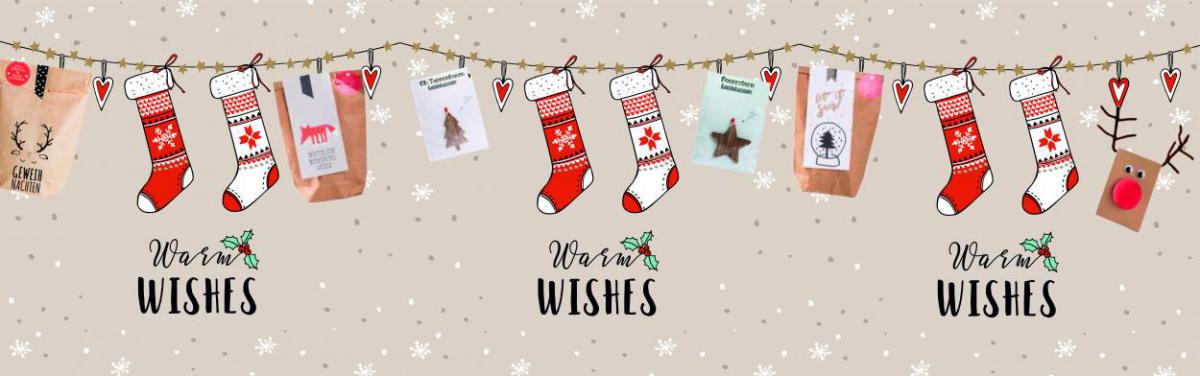 Warm wishes,Sockengirlande, Wunderle Produkte, Weihnachten, Advent, die kleinen Dinge, Kleinigkeiten