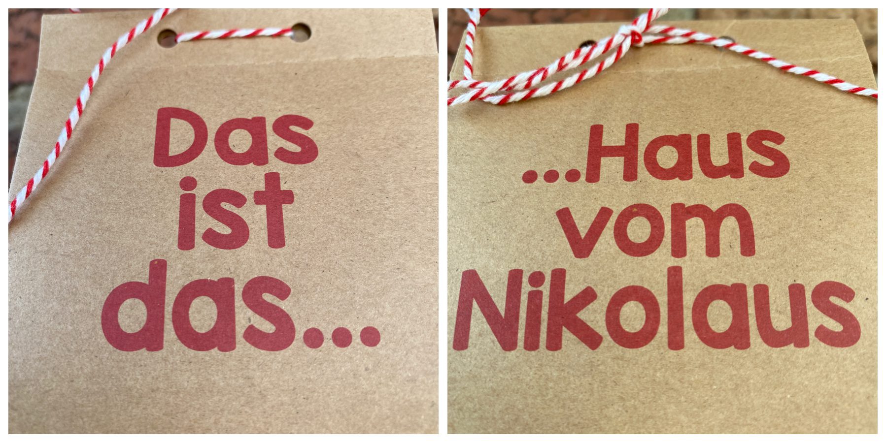 2er Kollage Druck Das ist das Haus vom Nikolaus