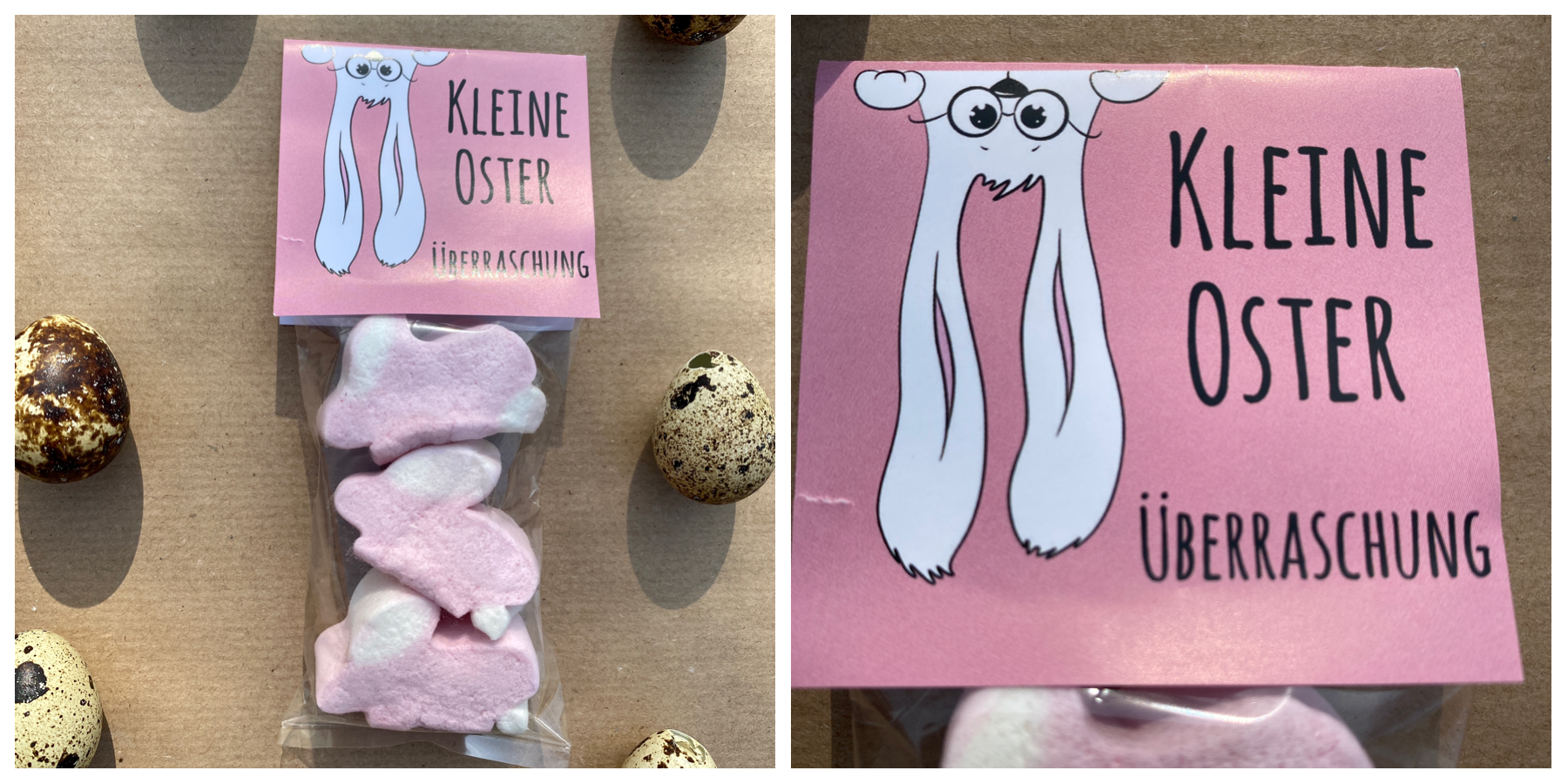 2 er Kollage Kleine Osterüberraschung