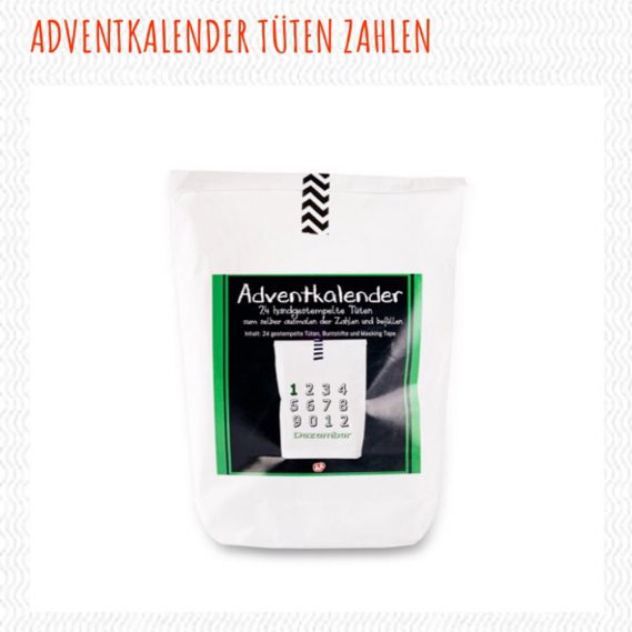 Adventkalender Tüten Zahlen