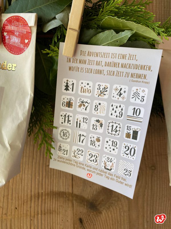 Wunderle Adventskalender Postkarte