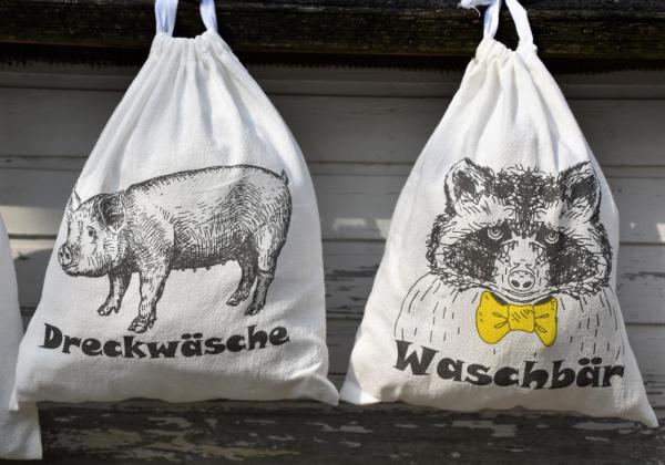 Baumwollbeutel, Brandnew, Wunderle, Dreckwäsche, Waschbär, eine saubere Sache