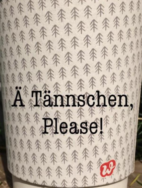 Glühwein To Go-Becher, Lettering, Ä Tännschen, Tannenbaum, Weihnachten, Advent, Weihnachtsstimmung