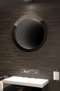 unique bathroom mirror, infinity mirror, illuminated mirror