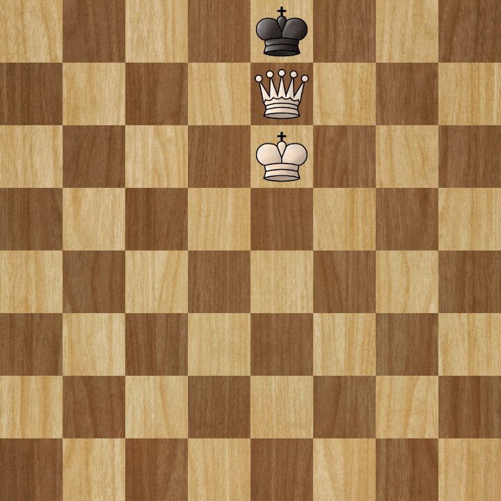 The black king is in check and checkmate.