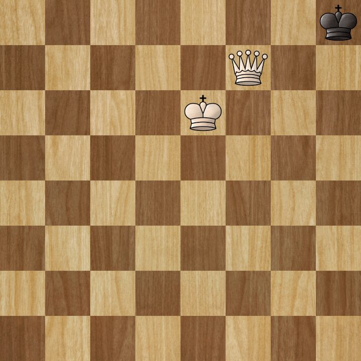 A stalemate position in chess.