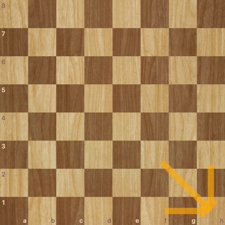 To follow chess rules, make sure the bottom right square is a white square.