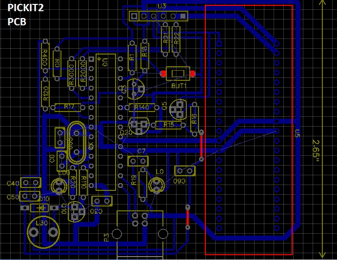 Placa de circuito impresso PicKit2 