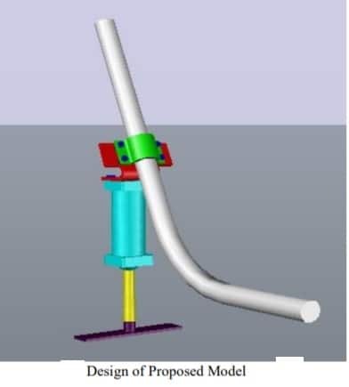 Projeto e modelo proposto de cavalete lateral pneumático