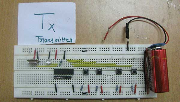 Protótipo do lado do transmissor do controlador de motor RF DC