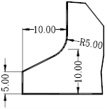 Split chart horn with standard gooseneck piercing