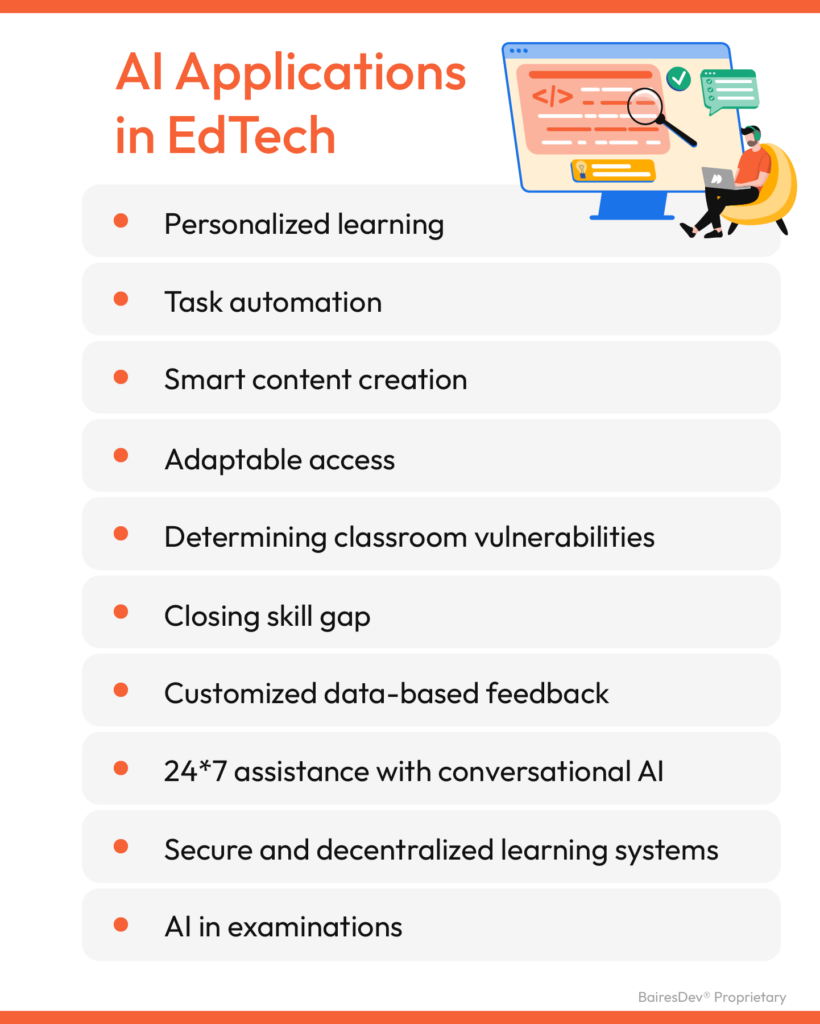 Aplicações de IA em tecnologia educacional