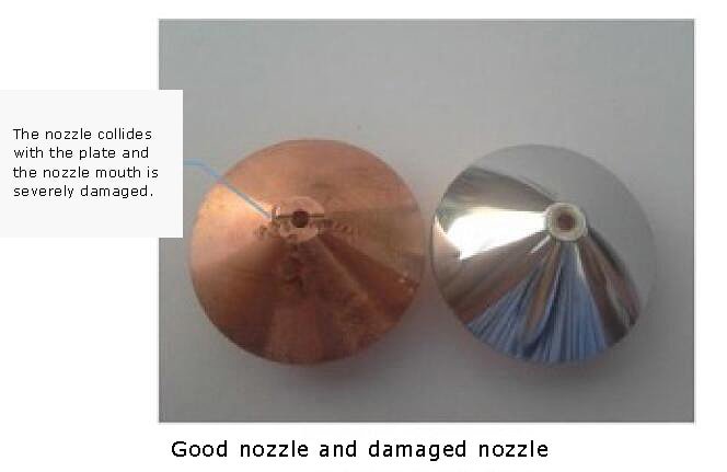 Effect of nozzle breakage on cut quality