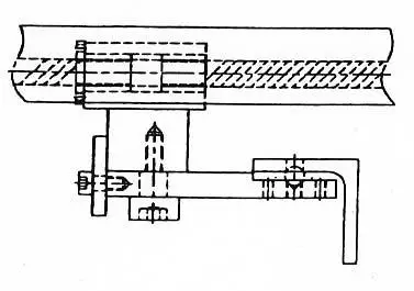 GUILLOTINE SCISSORS BACKGAUGE ASSEMBLY SIDE VIEW