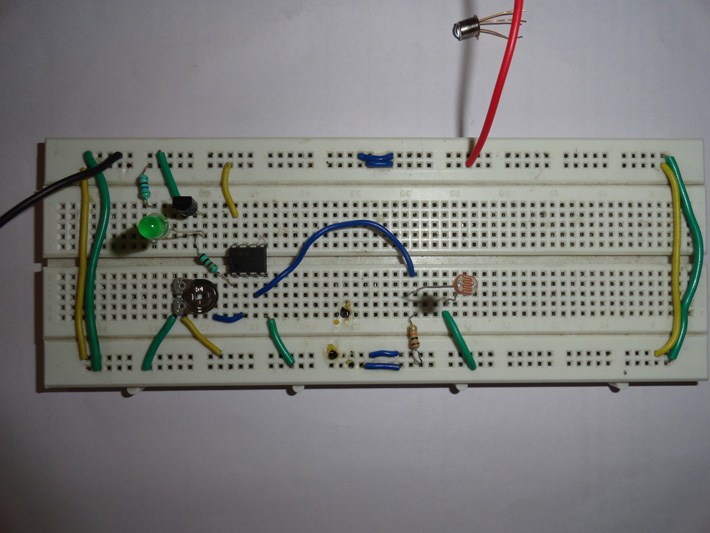 Try it with LDR and LM358