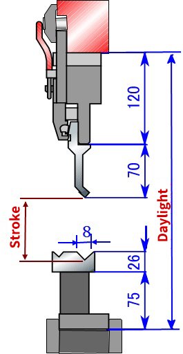 How to calculate press brake stroke length