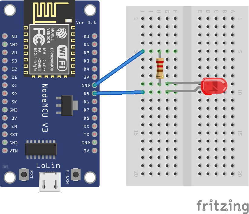 MicroPython PWM LED Dimming Circuit for ESP8266
