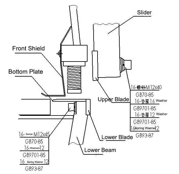 Cutting Machine Blade Assembly