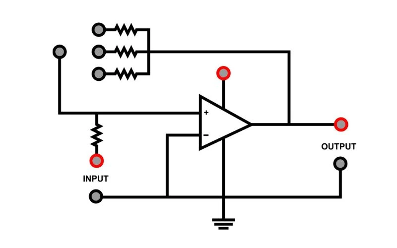 Circuito amplificador no inversor