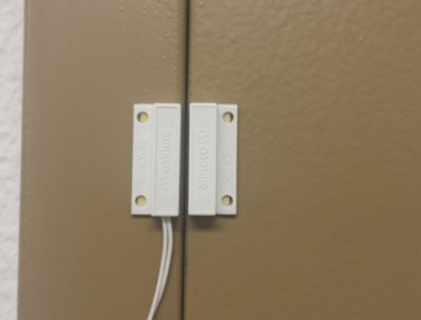 Door contact reed switch installation