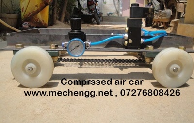 Protótipo de mini carro operado a ar 