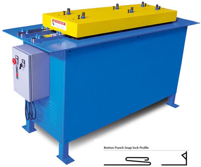 Button lockformer snaplock machine