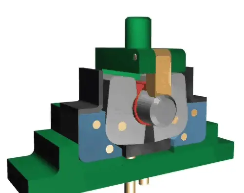 Troquel de formación de doblez simple para piezas redondas grandes con troquel oscilante