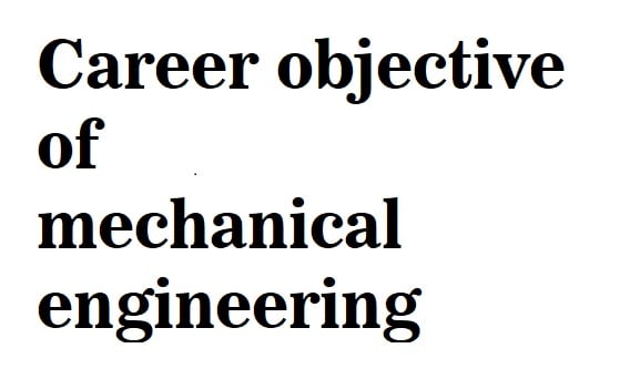 objetivos de carreira engenheiro mecânico