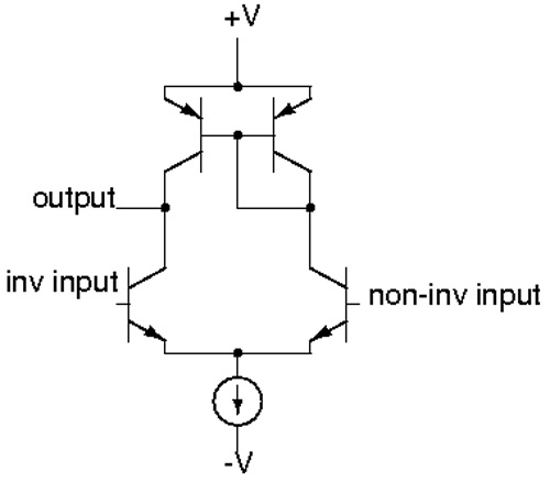 Diagrama de Circuito do Espelho de Corrente no Amplificador Diferencial