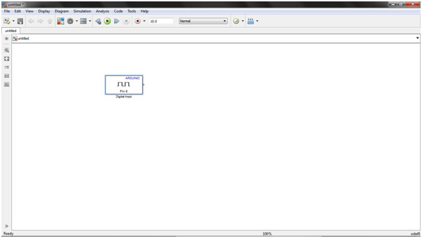 Captura de tela do modelo Simulink no Matlab