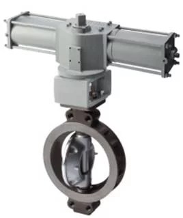 Heavy duty actuated butterfly valve