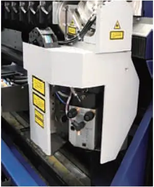 The upper and lower movement of the z-axis section cutting head is driven by the synchronous belt.