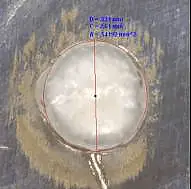 Measured cutting diameter 0.831 (mm)